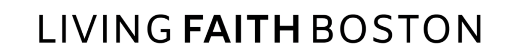 Logo of Living Faith Boston featuring bold text.